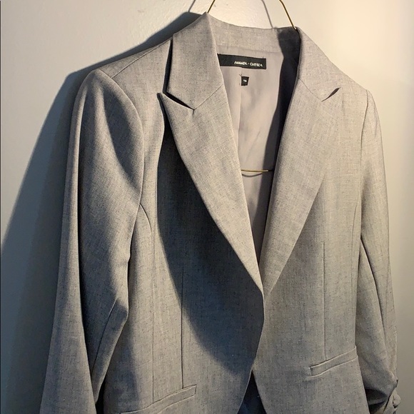 amanda + chelsea signature blazer - grey size 6 - Picture 3 of 7